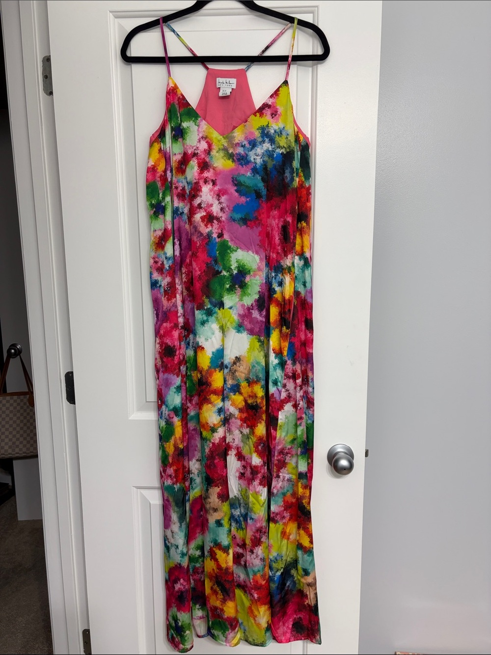 Bright Multi-Color Floral Maxi Slip Dress